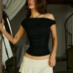 Alessia One Shoulder Top - Black