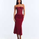 Natalia Midi Skirt Red