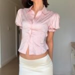 Heather Blouse Top Pink