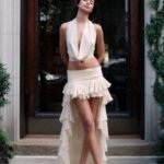 Lesli Dual Mini Skirt Chiffon Silk - Ivory