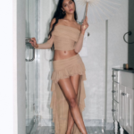 Lesli Dual Mini Skirt Mesh - Nude