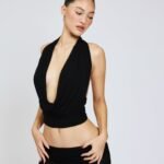 Stella Halter Top - Black